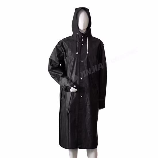 Wasserdichter, wiederverwendbarer, undurchlässiger EVA-Regenponcho mit individuellem Logo für Erwachsene
