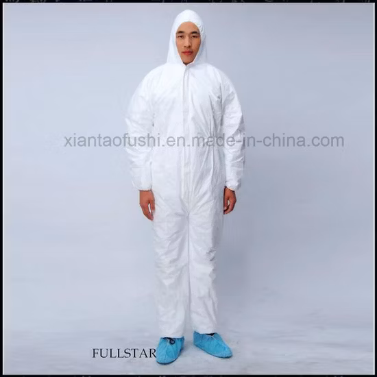 Typ 3 4 5 6 Chemisch/Flammhemmend/Fr/Mikroporös/PP/SMS/Industriewasserdicht/Labor/Sicherheit/Arbeit/Einweg-Vliesschutzoverall Cat3 CE En 14126 1149